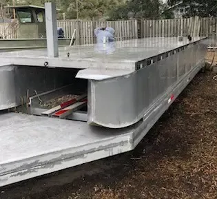 30×10 work boat aluminum barge