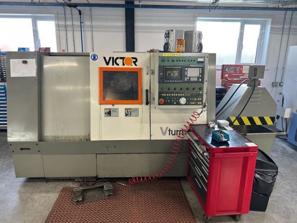 Victor CNC FANUC OT-C 6,000 rpm Vturn-16 CNC Lathe 2 Axis