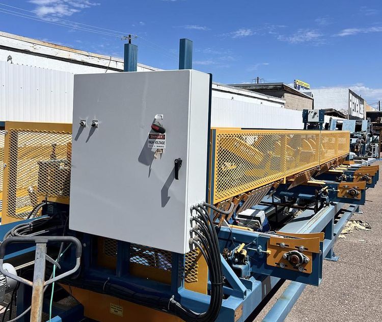 Baker Complete Cant Cut Up Line with Trim Saw, Notcher, Gang Saw