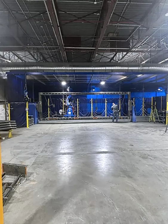 Yaskawa 70FT DUAL ROBOT WELD CELL 6 Axis 45 lb