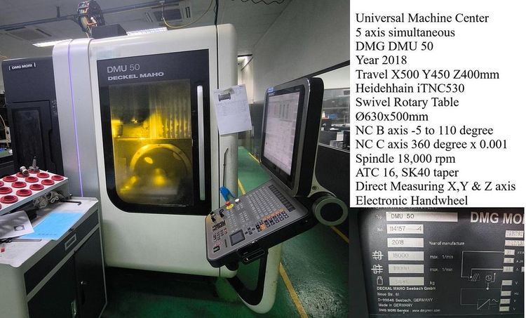 DMG MORI DMU 50 5 Axis