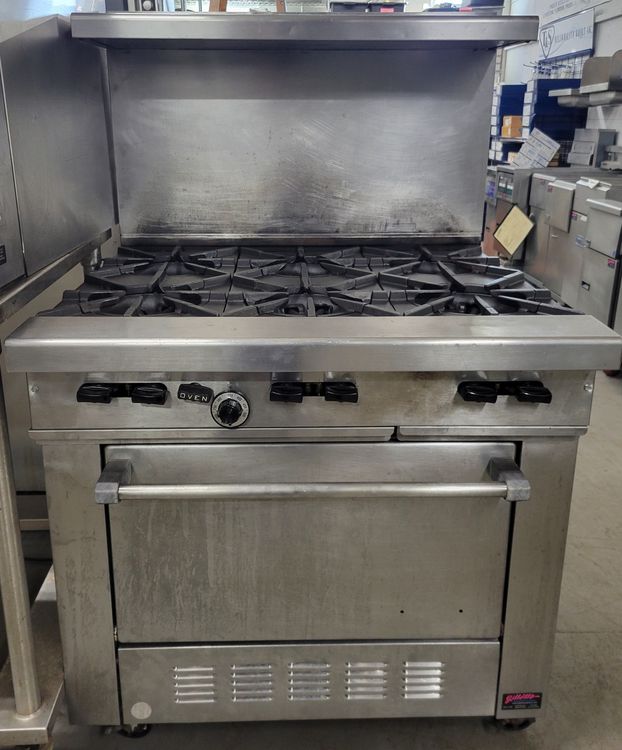 Garland H286 SINGLE OVEN 6 BURNER RANGE