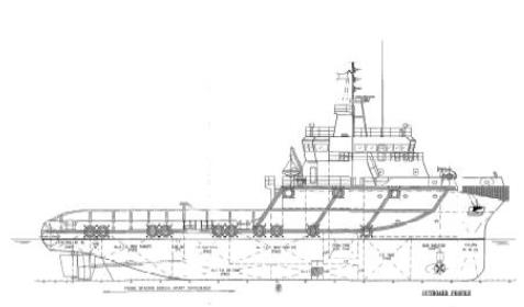 AHTS Vessel 48m / 55ts BP  Deadweight: 760 t