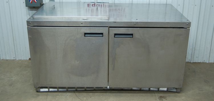 Delfield 2 Door Refrigerated Prep Table Work Top Refrigerator