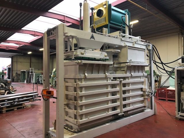 Autefa vertical double bale press, refurbished, bale weight: 200 kg, pressure: 25 tons