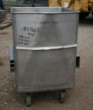 Others Single Shell Stainless Steel Square Tank 110 Gallon