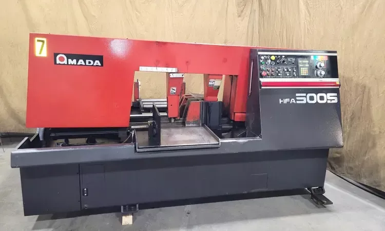 Amada HFA-500S sawing machine Programmable Auto Cycle Control.