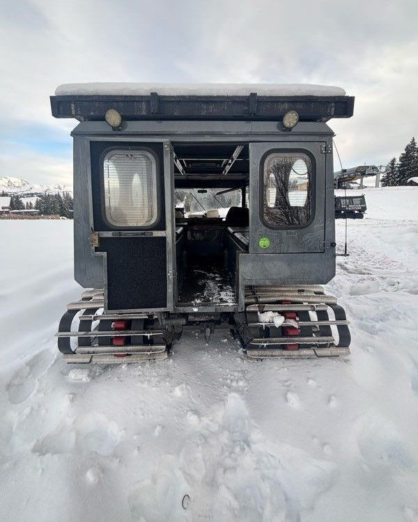 Sigal snow groomer with heated cab.