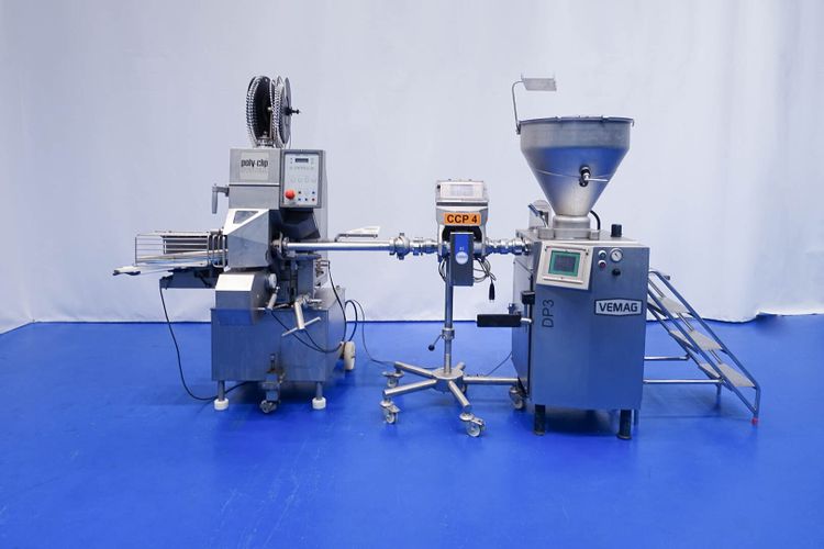 Poly-Clip, Vemag DP3 , FCA3463 Complete vacuum filling dosing line