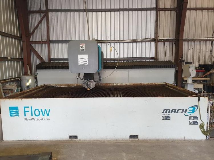Flow Mach 3 4020b CNC Waterjet Cutting System PC-Based Flow Roll Around Control w/ FlowMaster 6.3