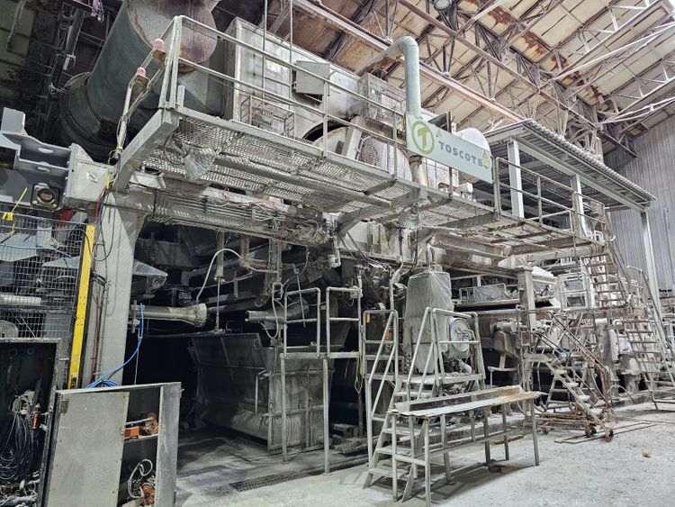 Toscotec crescent former tissue paper machine   2620mm 13–21 gsm 45 TPD