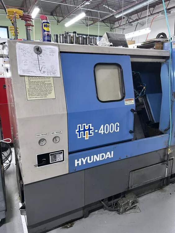 Hyundai CNC Control Fanuc 21T 6,000 RPM HIT-400G 2 Axis