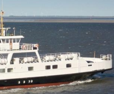 Non-Propelled Work Barge / Crane Platform (Converted RoRo Ferry Hull)