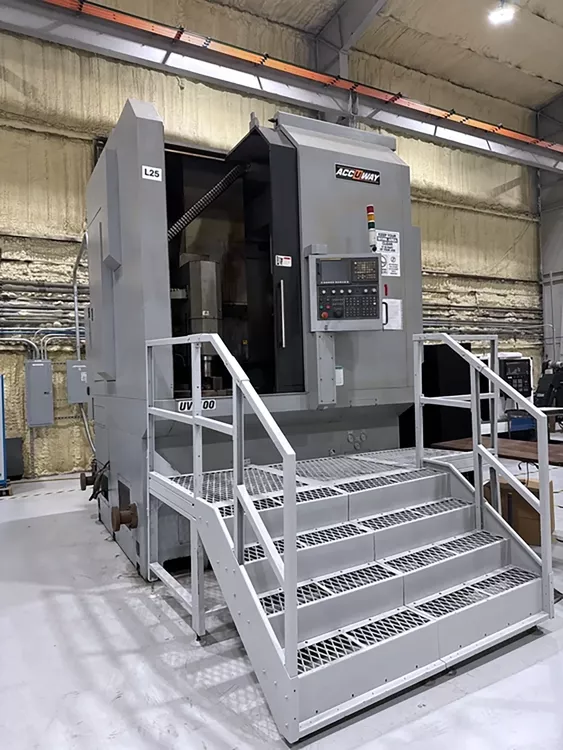 Accuway UV 100 Maximum turning diameter 39.37″