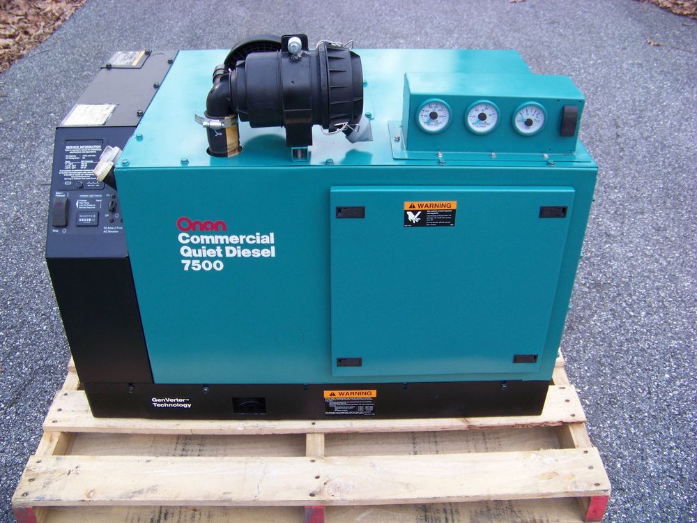 9 Onan ONAN 7500 QUIET DIESEL 7.5 HDKAT/41934 60hz 7500kw 120volt 62