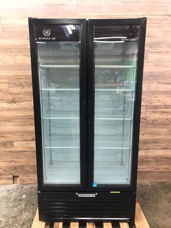 Beverage Air MT34-1, 2-Section Glass Door Merchandiser Refrigerator