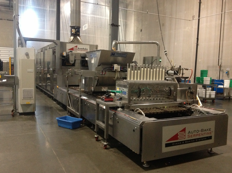 Auto Bake electric oven used for baking biscuits, including loading zone multi zone temperature control, cooler and unloading zone more details on request