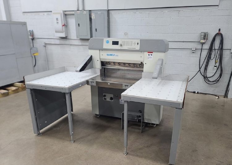 Polar Hydraulic Programmable Paper Cutter w/ Extended Air Tables and Safety Lights