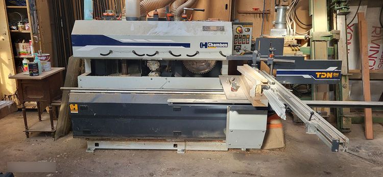 Chambon TDN-04 Tenoner with Saw, Two Lathes, and Spindle