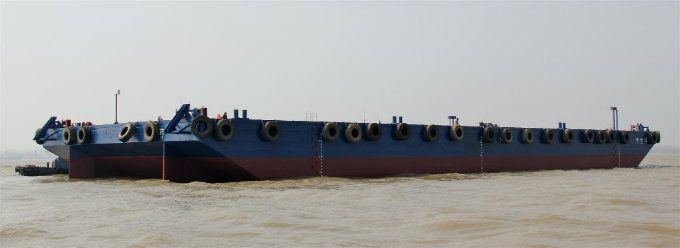 Deck Cargo and Ballast Tank Barge