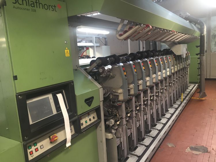 2 Cognetex, Schlafhorst IDEA 73RBC, 338V Ring machines linked with winders