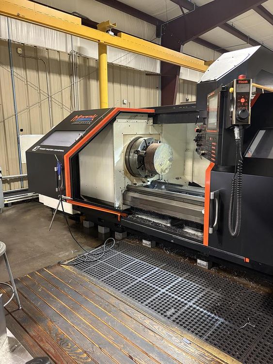 Mazak Mazatrol Smooth C 750 rpm Powermaster Universal/3000 CNC Hollow Spindle Lathe 2 Axis