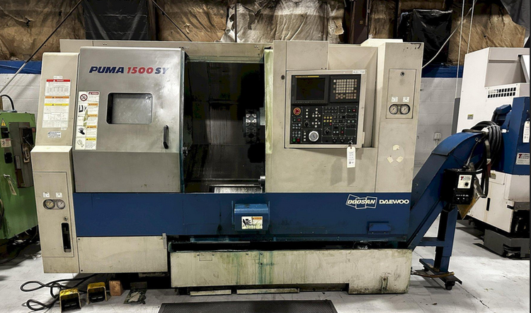 Doosan Fanuc 18i-TB CNC Control 6,000 rpm Puma 1500SY - Lathes (3-Axis or More) 5  Axis