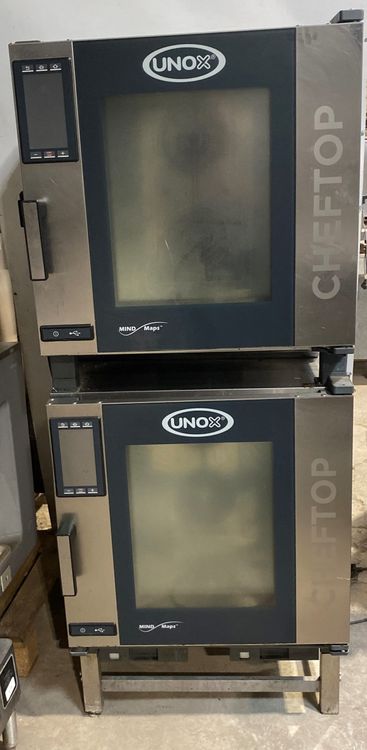 Unox XEVC STACKED GAS 7 GRID COMBI OVENS WITH STAND