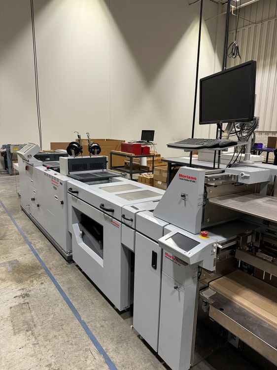 Horizon SPF 200A bookletmaker w/ HOF 400 feeder