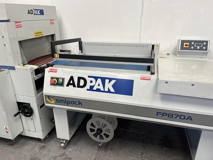 Adpack FP870A L sealer and heat tunnel