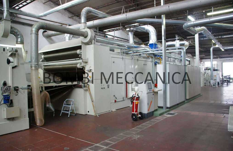 Bombi Complete second-hand aerodynamic thermobonding line for nonwoven
