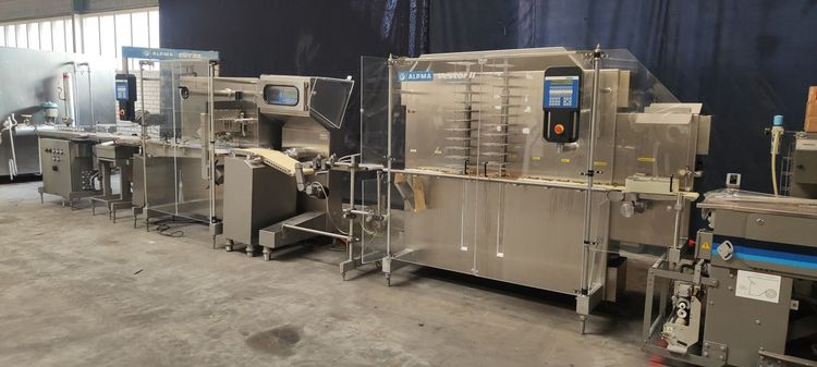 Alpma, Hayssen RT-250 , Vestor II , CUT23 Complete cheese logs cutting and packaging line