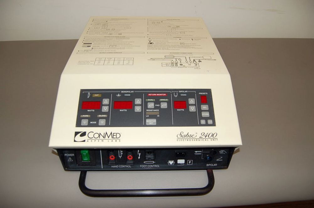 Conmed Sabre 2400 Electrosurgical/ Electrocautery Unit