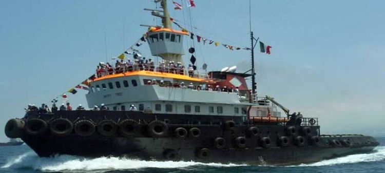 5,600 hp Ocean Going Tug Boat with FI-FI GRT/NRT: 	610/336