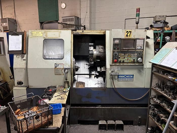 Hwacheon Fanuc  Series 18-T 4000 RPM Hi-ECO 21HS 2 Axis