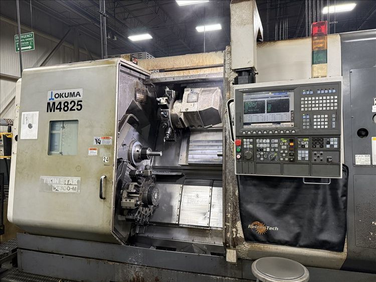 Okuma Okuma OSP-P200L CNC Variable Speed LT-300M Twin Star CNC Lathe 2 Axis