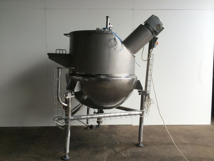 Giusti 500L Stainless hemispherical scrape surface steam jacketed process vessel