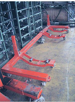 Hubtex KLW-V Warp beam storage truck