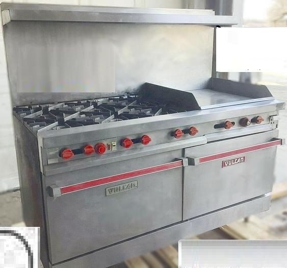 Vulcan Gas or Propane double oven range with grill