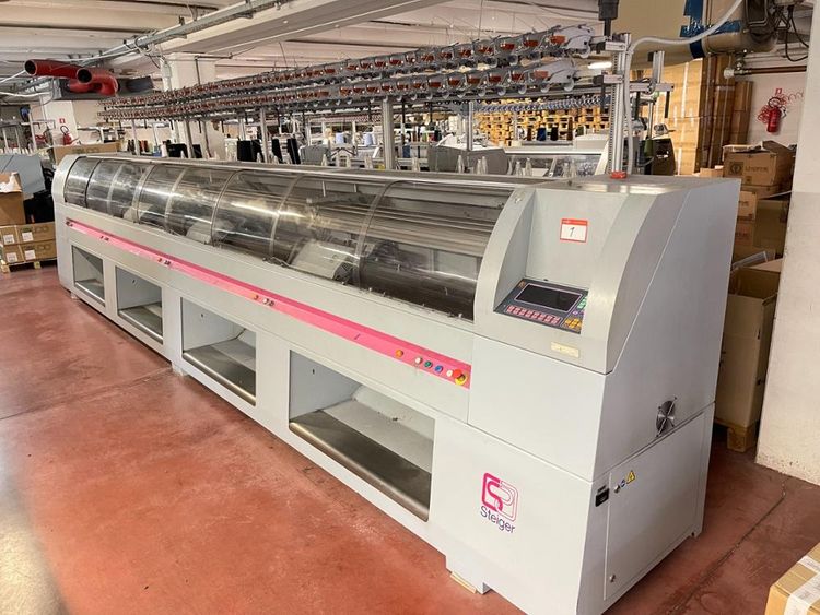(2) Online Auctions - High Quality Italian Knitwear Manufacturing Facility, featuring Steiger/Stoll Flat Bed Knitting Machines & Garment Finishing Equipment previously used by Doratex Srl.