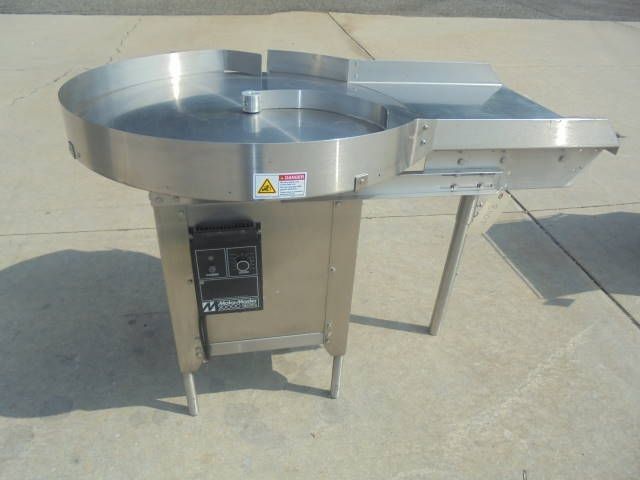 Garvey Stainless Steel Rotary Unscrambling/Accumulating Table