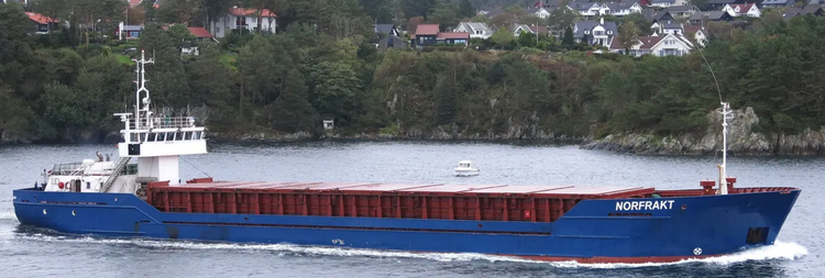 SCHIFFS. HUGO PETERS W, M/V NORFRAKT ABT 2181 DWT ON 4.383 M DRAFT