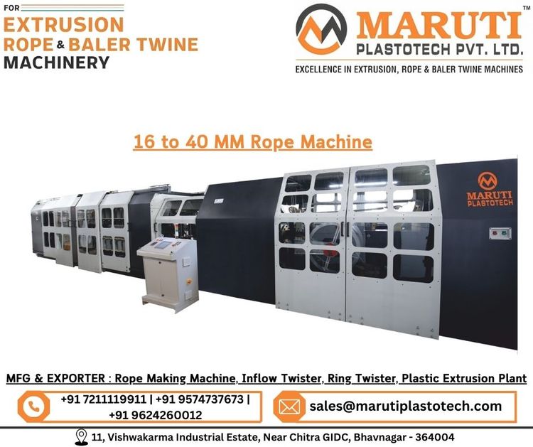 Others 12-32 & 16-40 MM ROPE MAKING MACHINE