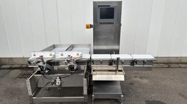 Bizerba CWDmaxx check weigher with pushers