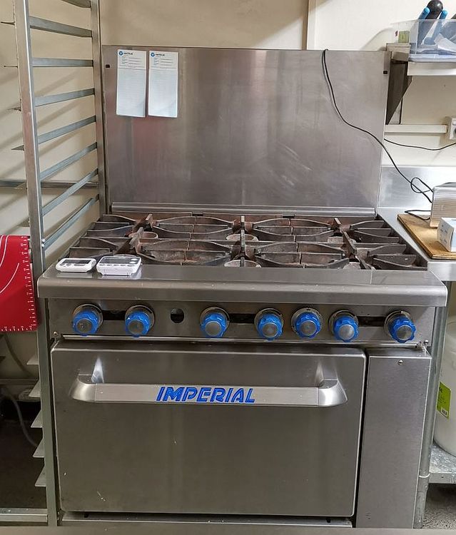 Imperial IR6 GAS OVEN & 6 GAS HOBS