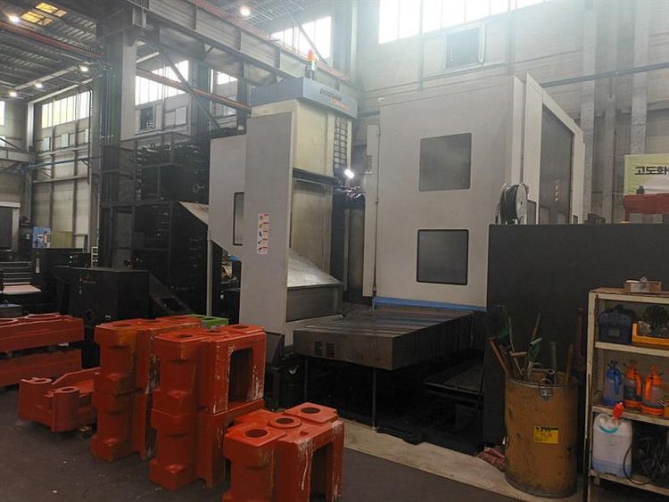 Doosan DBC 110II 4.3'' CNC 4 AXIS (2) AUTO PALLET CHANGER HORIZONTAL BORING MILL 4.3'' 4000 RPM