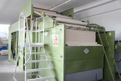 Lazzati Fabric folding and packing machine on pallet