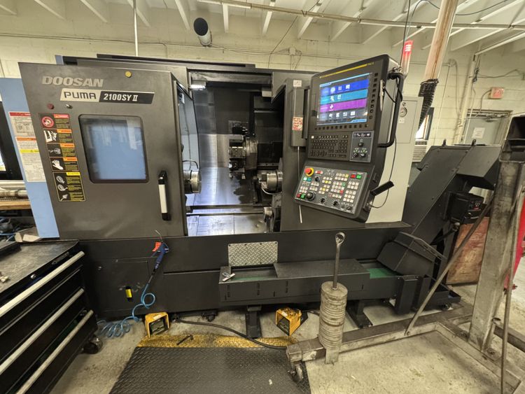 Doosan CNC (Fanuc Oi-Plus with iHMi Touch Screen) 5,000 rpm PUMA 2100SY-II 4 Axis