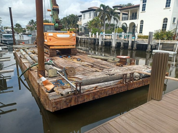 4  30’ X 11’ X 4’ SECTIONAL STEEL BARGES