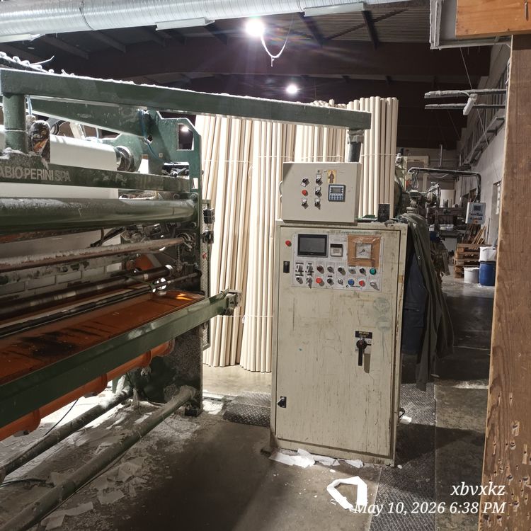 Perini type 813 toilet rolls rewinder line complete with bagger - in operation